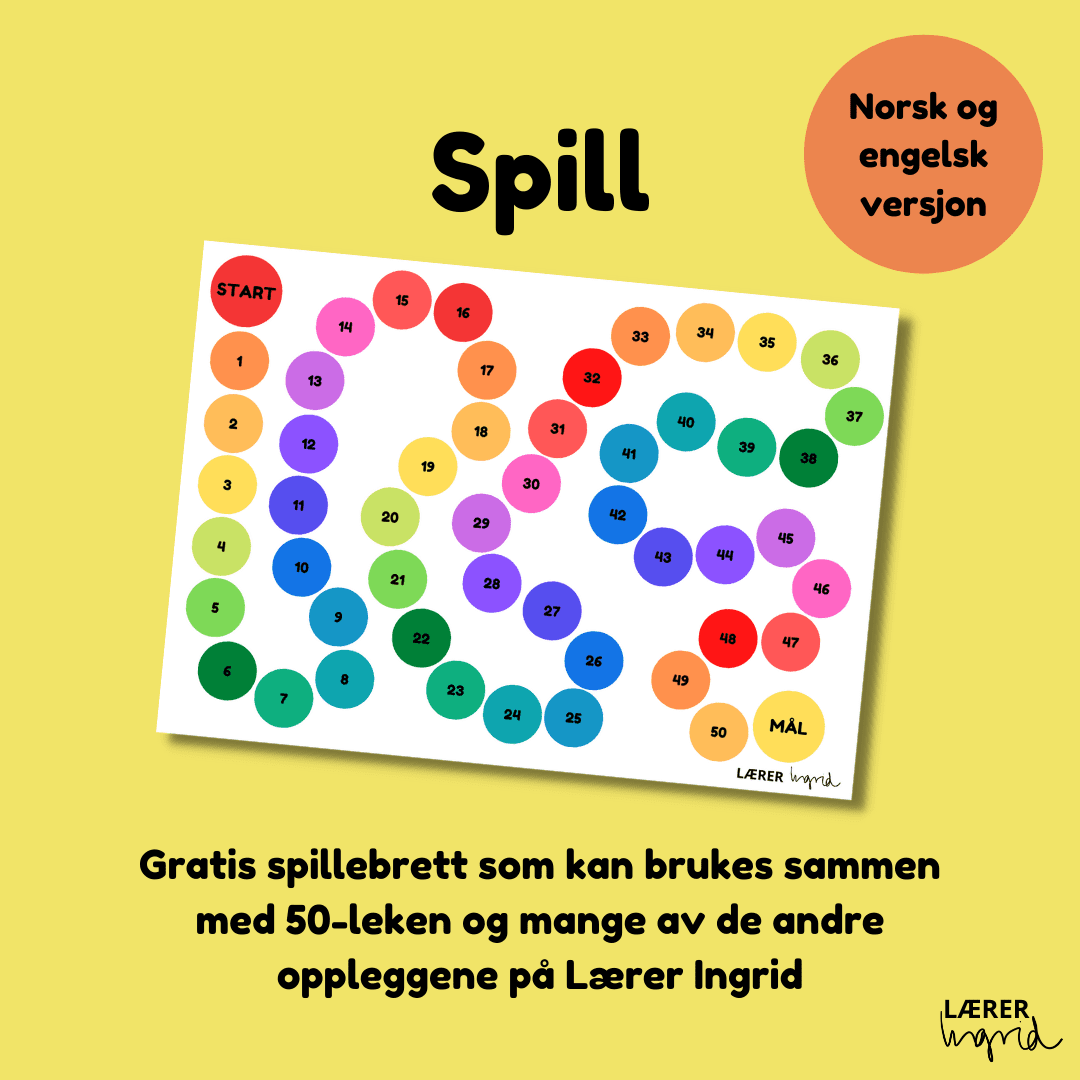 Spillebrett – 50 spørsmål