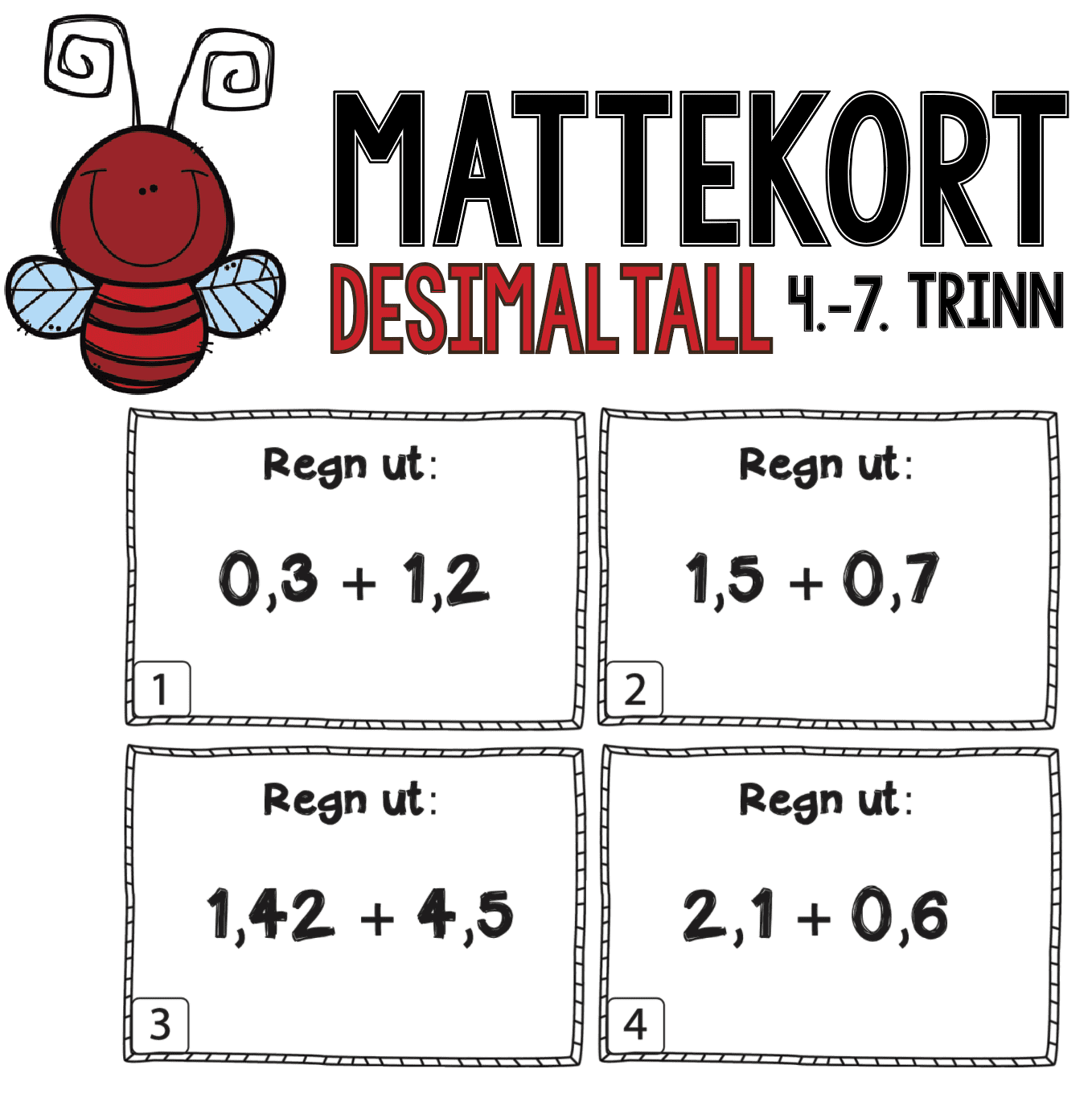 Oppgavekort: Desimaltall