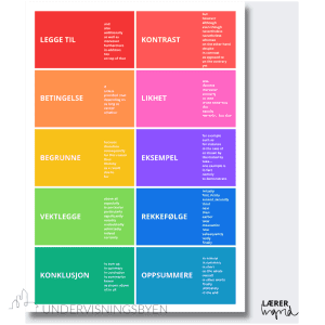 Linking words close up