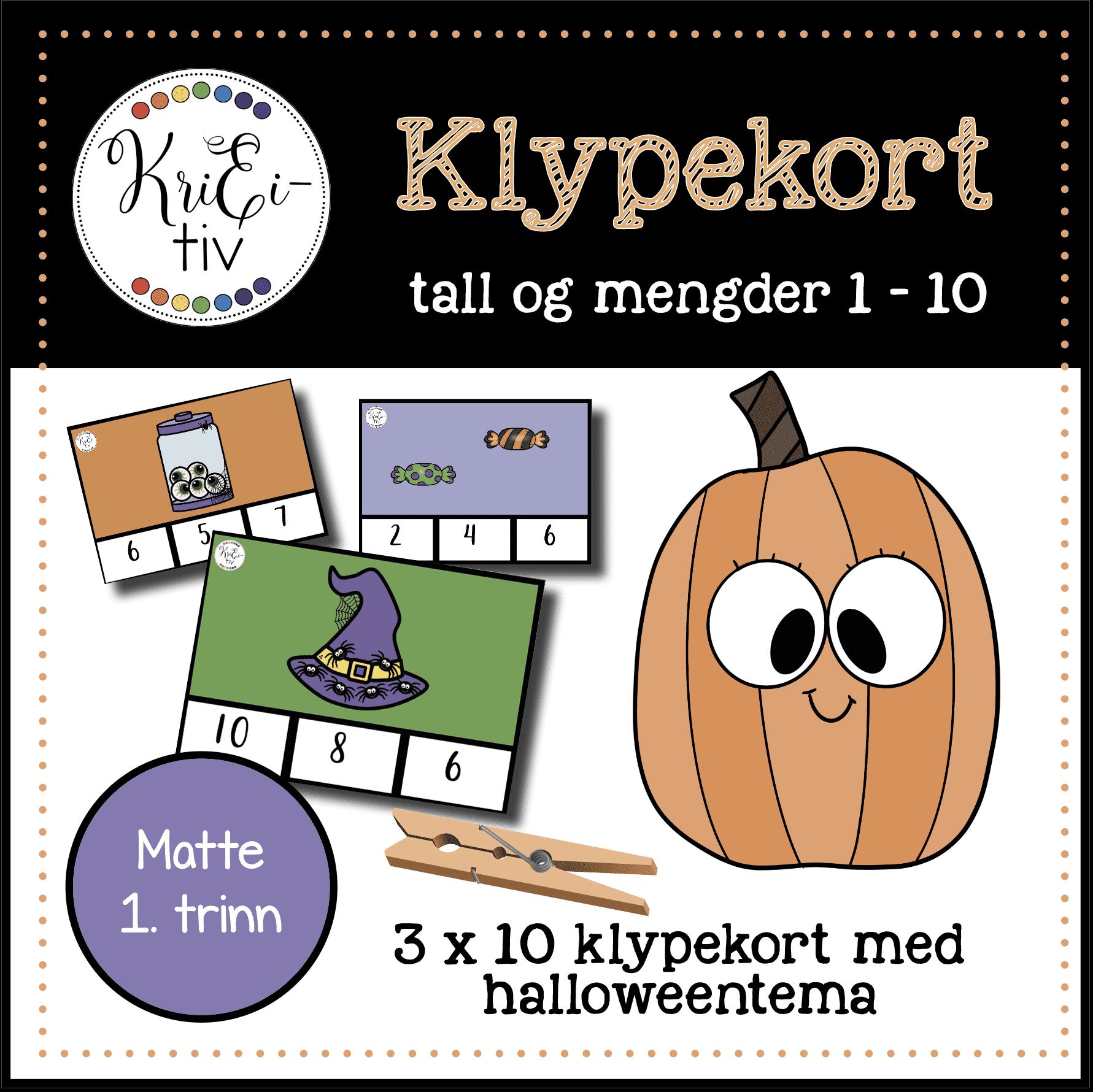 Klypekort halloween 1-10 (NN og BM)