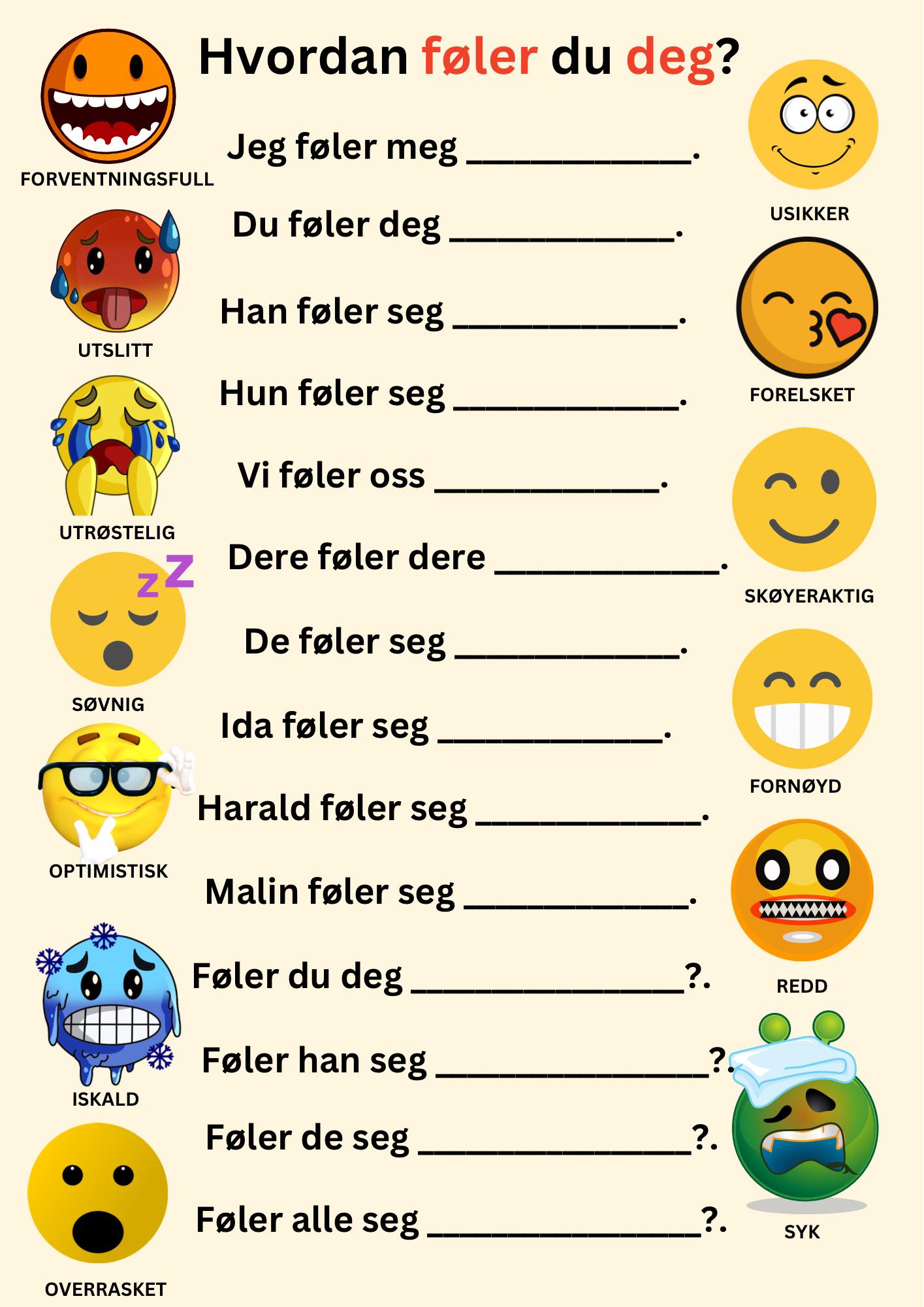 Å snakke om følelser