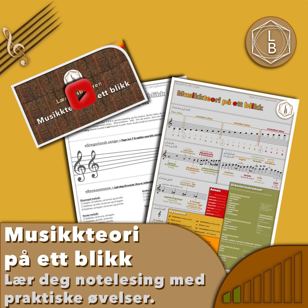 Musikkteori på ett blikk (bokmål og nynorsk)