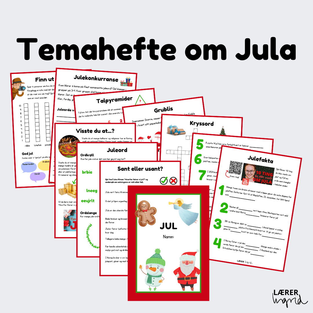 Julehefte for 3. til 7. klasse