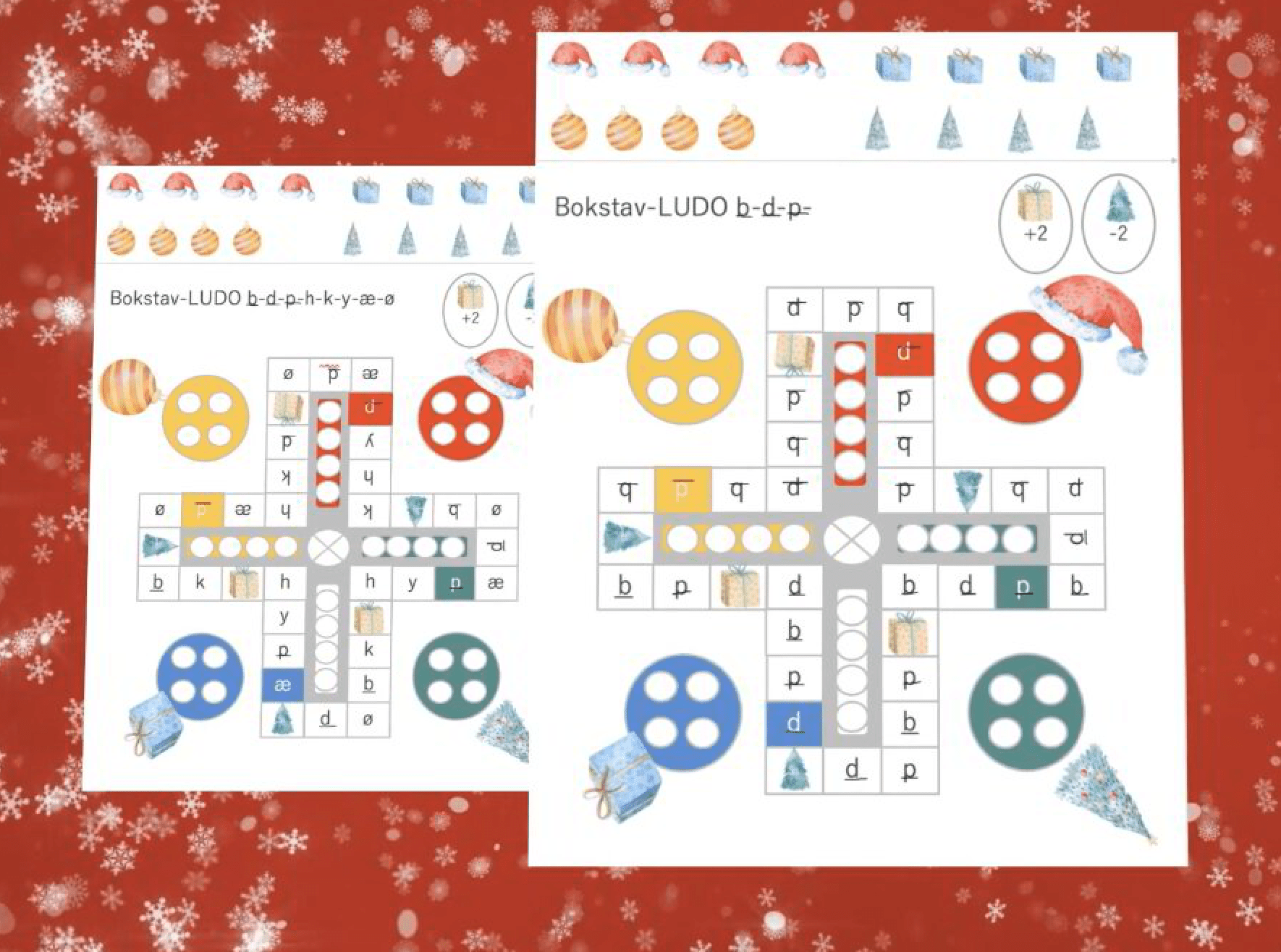 Bokstav- Ludo tema-jul