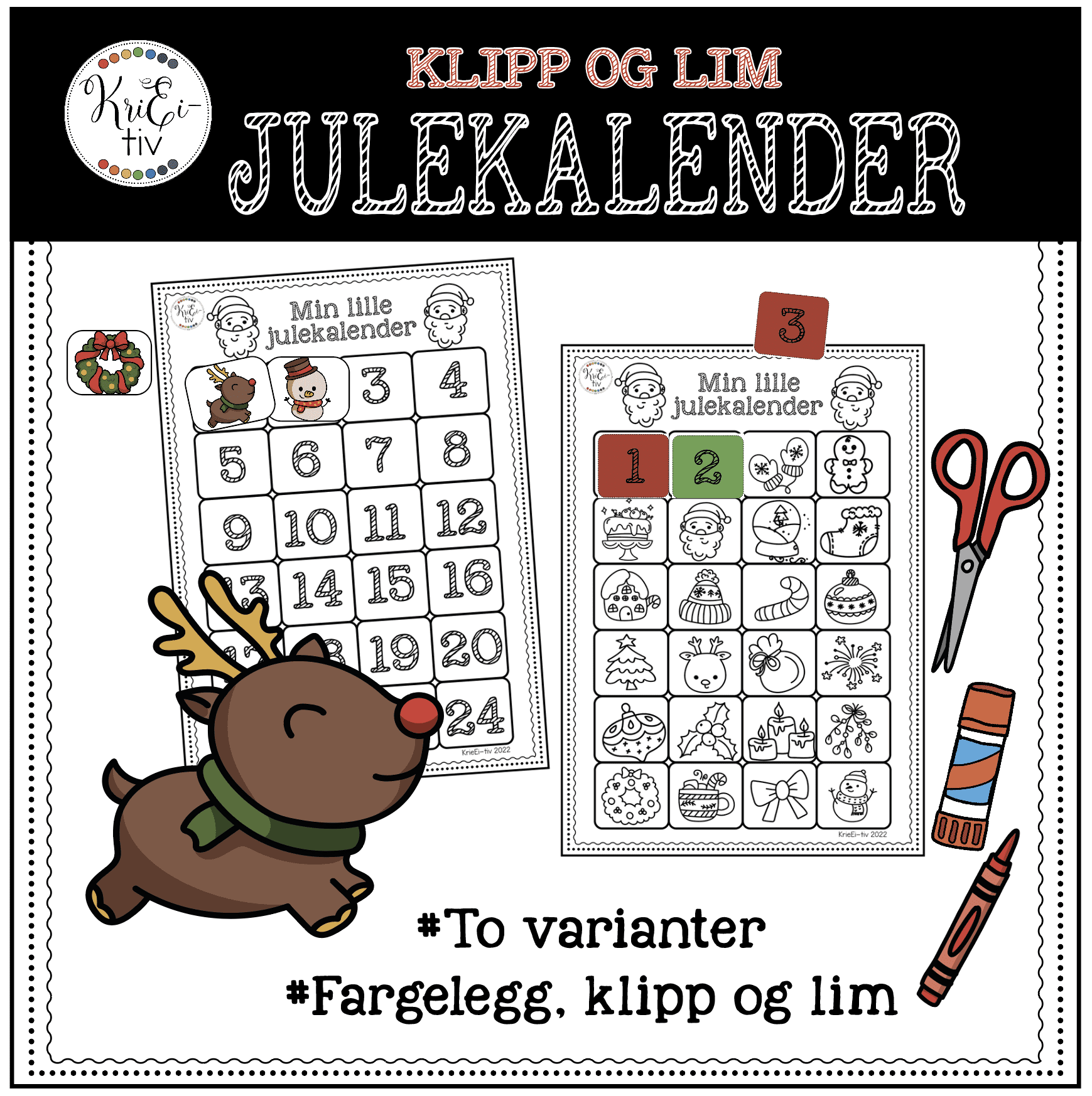 Klipp og lim JULEKALENDER