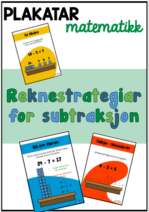 Plakater – Subtraksjonsstrategier – Bokmål og Nynorsk