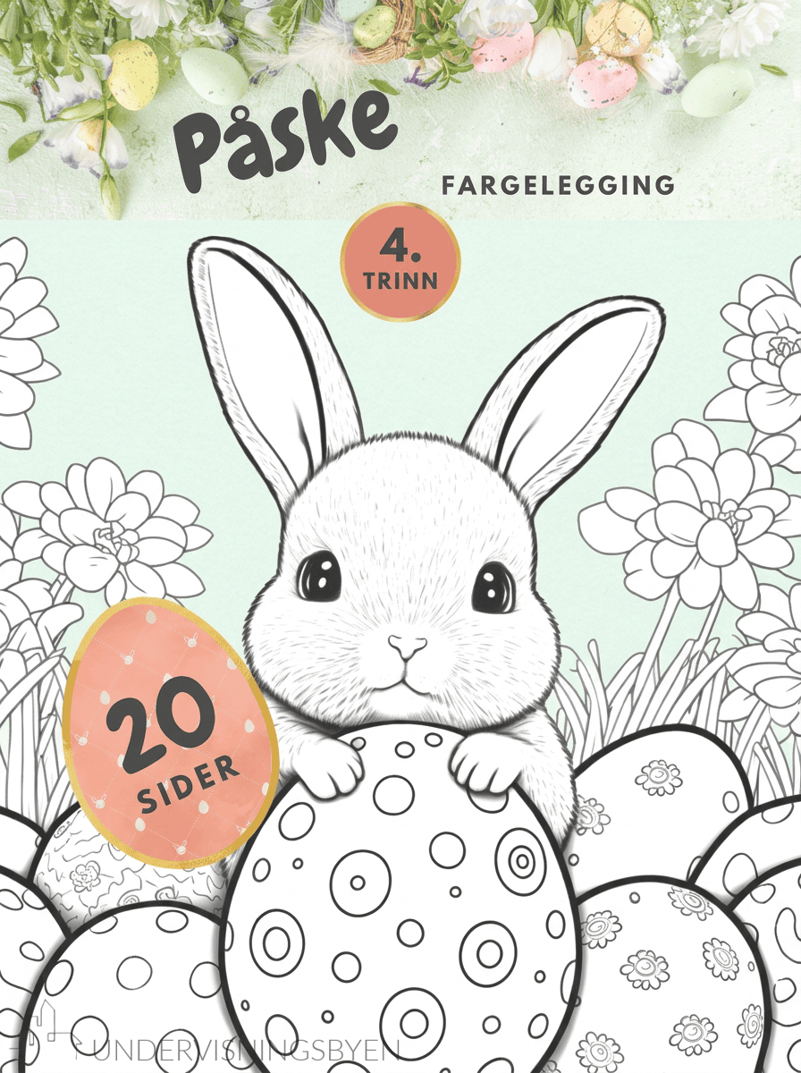 Påske fargeleggingshefte – 20 sider, 4. trinn (Kunst og håndverk)