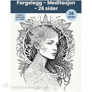 Meditative fargeleggingsark 26 sider – kunst og håndverk, 5.–7. trinn