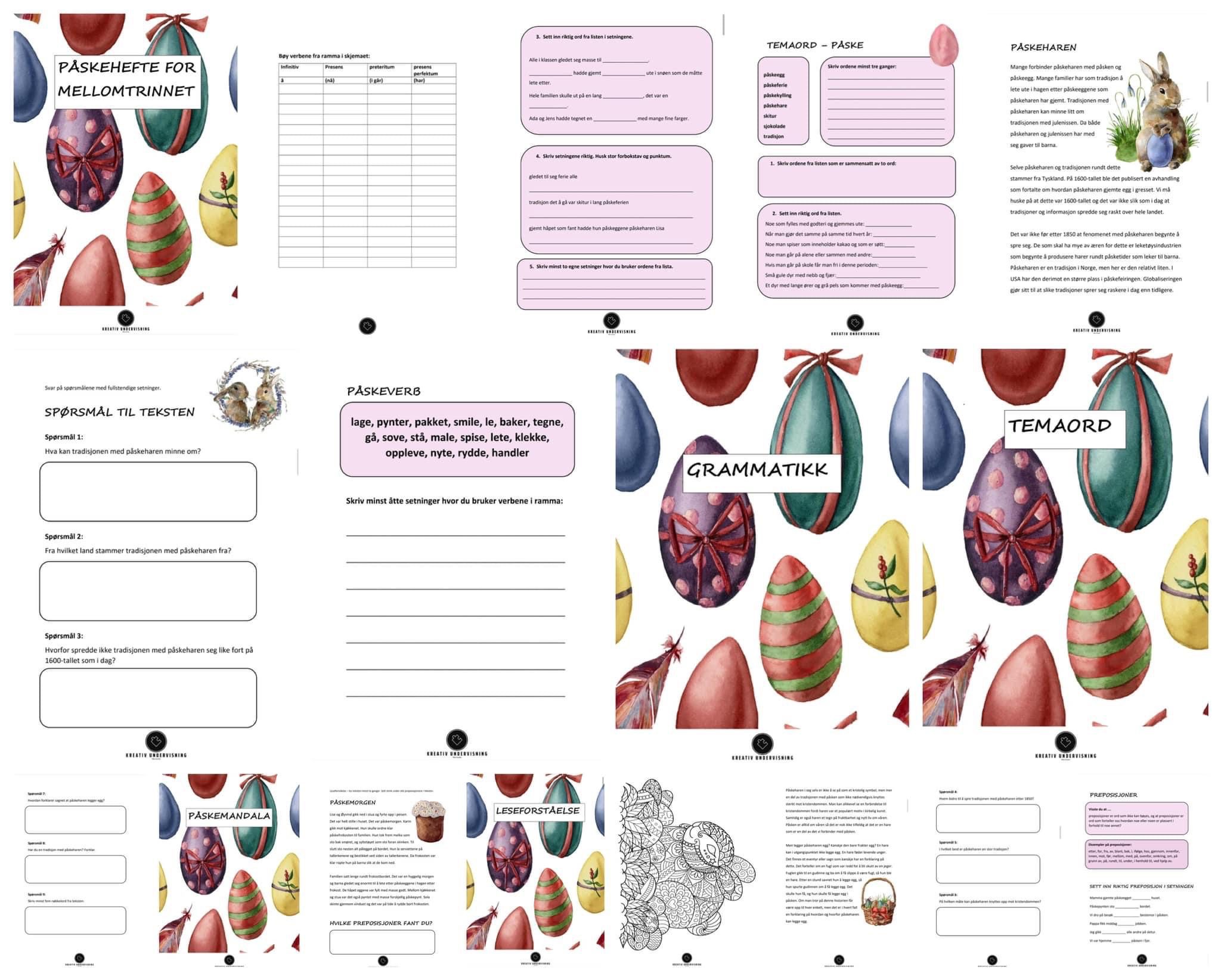 Påskehefte mellomtrinn BM og NN pakke