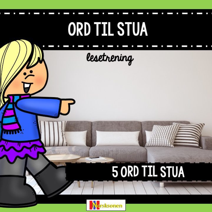 Ord til stua (Alfa – A1) Lesetrening