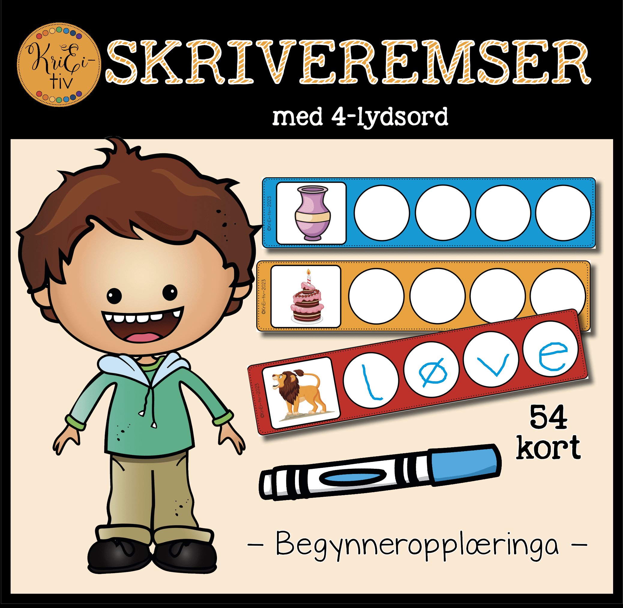 Skriveremser 4-lydsord