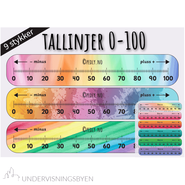 Tallinjer 0 100 Undervisningsbyen no Tallinjer 0 100 Undervisningsbyen no