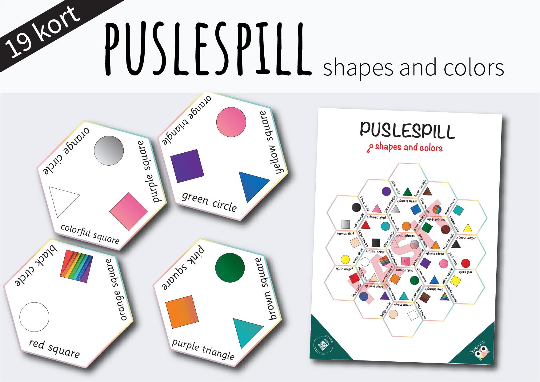 Puslespill: shapes and colors