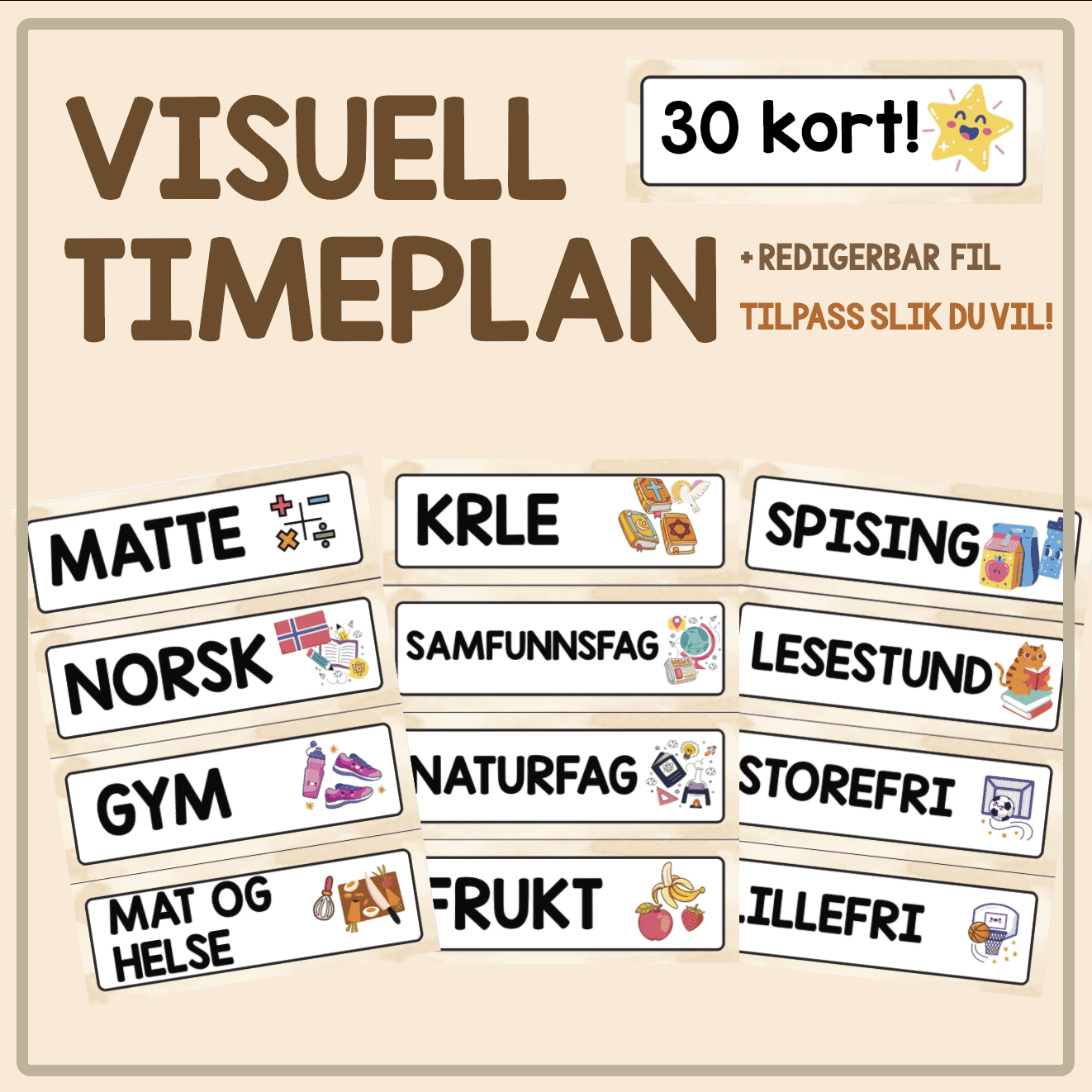 Visuell dagsplan: Jordtoner