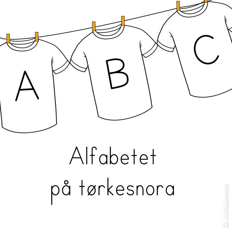 Alfabetet på tørkesnora – Bokstaver – Ulike varianter