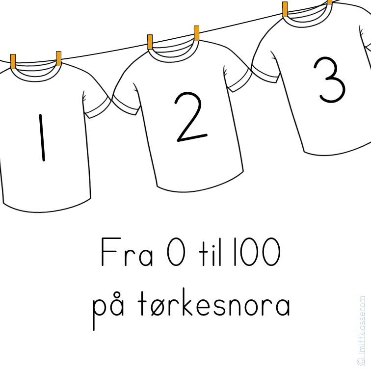 Fra 0 til 100 på tørkesnora – tall