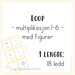 Loop – multiplikasjon 1-6 med figurer – 18 ledd
