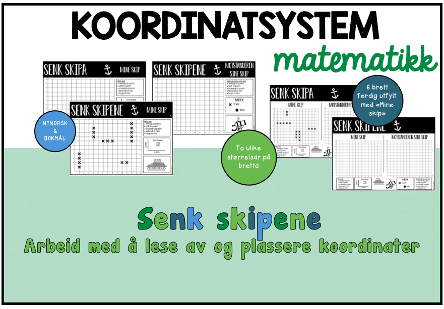 Senk skipene / “Battleship” – Arbeid med koordinatsystem – NN og BM