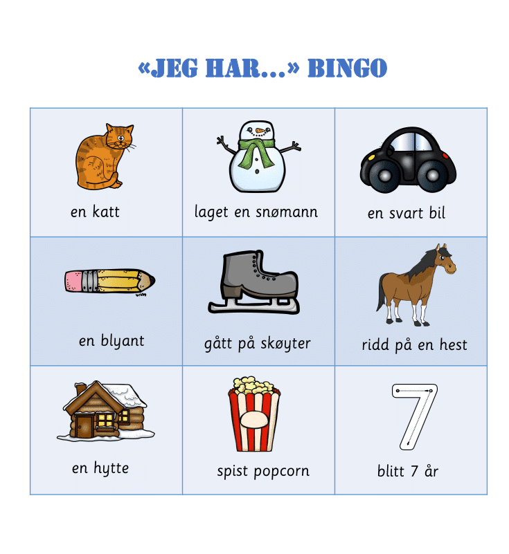 “Jeg har…” – bingo