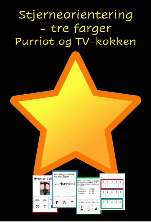 Stjerneorientering – tre farger – Purriot og TV-kokken