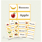 Fruits – Match picture with text