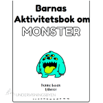 84 sider – Variert aktivitetsbok “Monster” – tall, bokstaver, telling