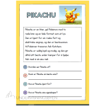 Pokemon – leseforståelse, 4 tekster med spørsmål