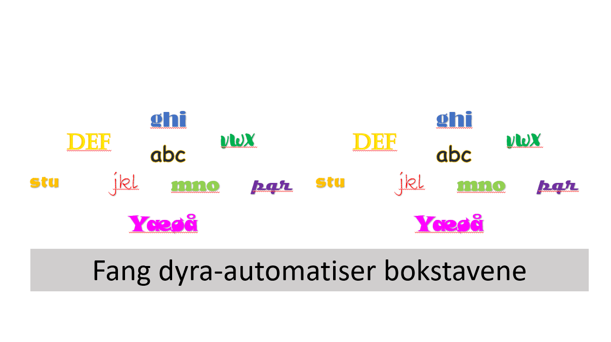 Automatiser bokstavene
