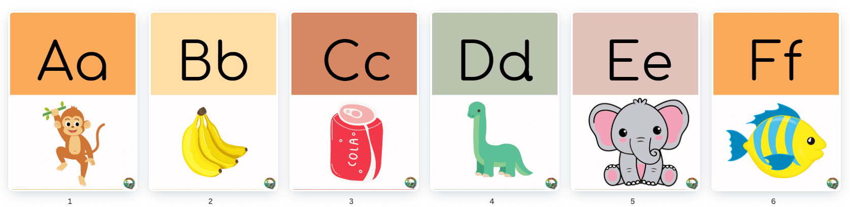 Plakater alfabet, diftong og språklyder BOHO farger(se bilde)