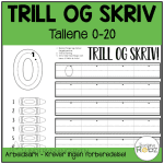 Trill og skriv – tallene 0-20 – NN og BM