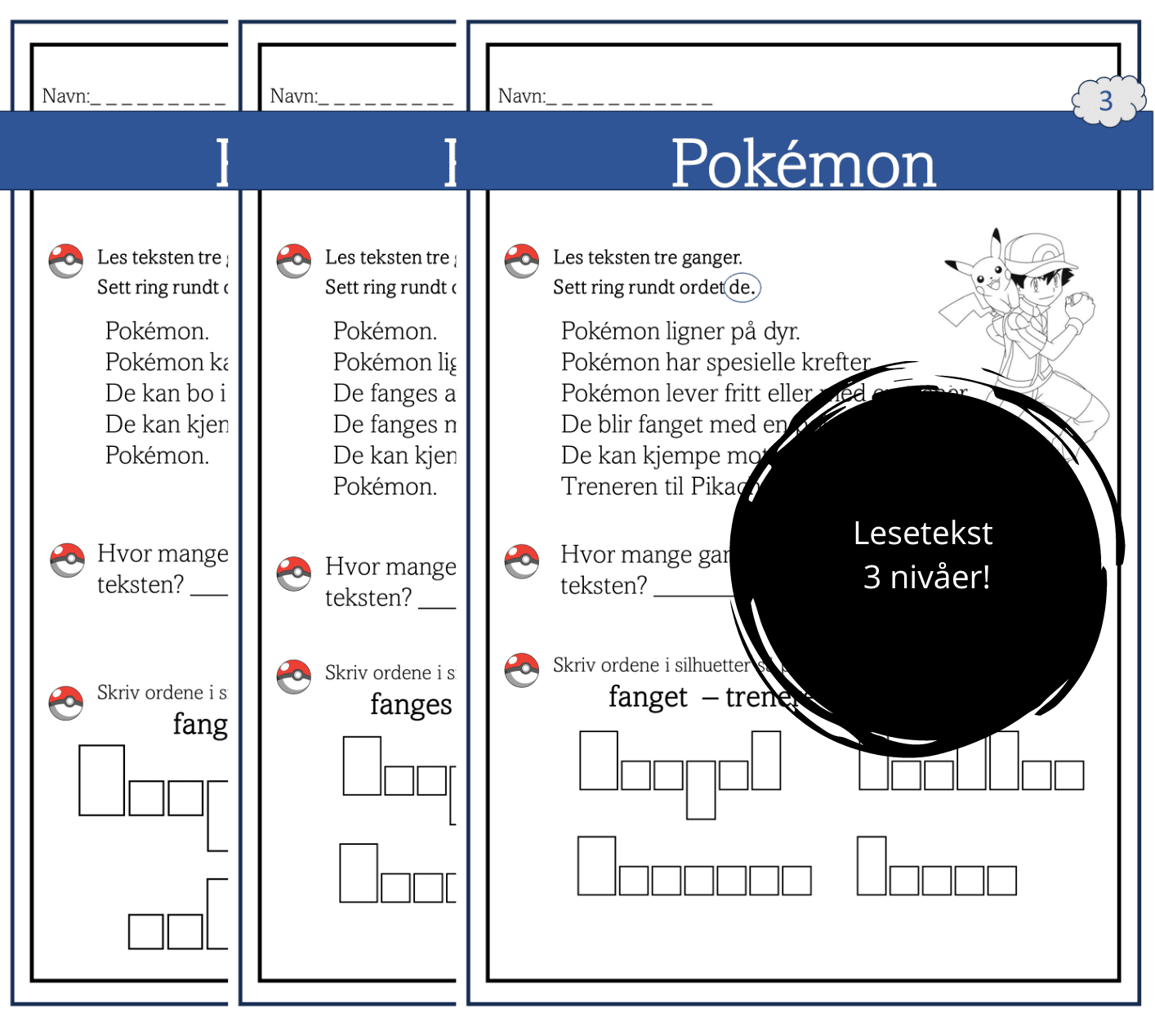 Pokémon-lesetekst