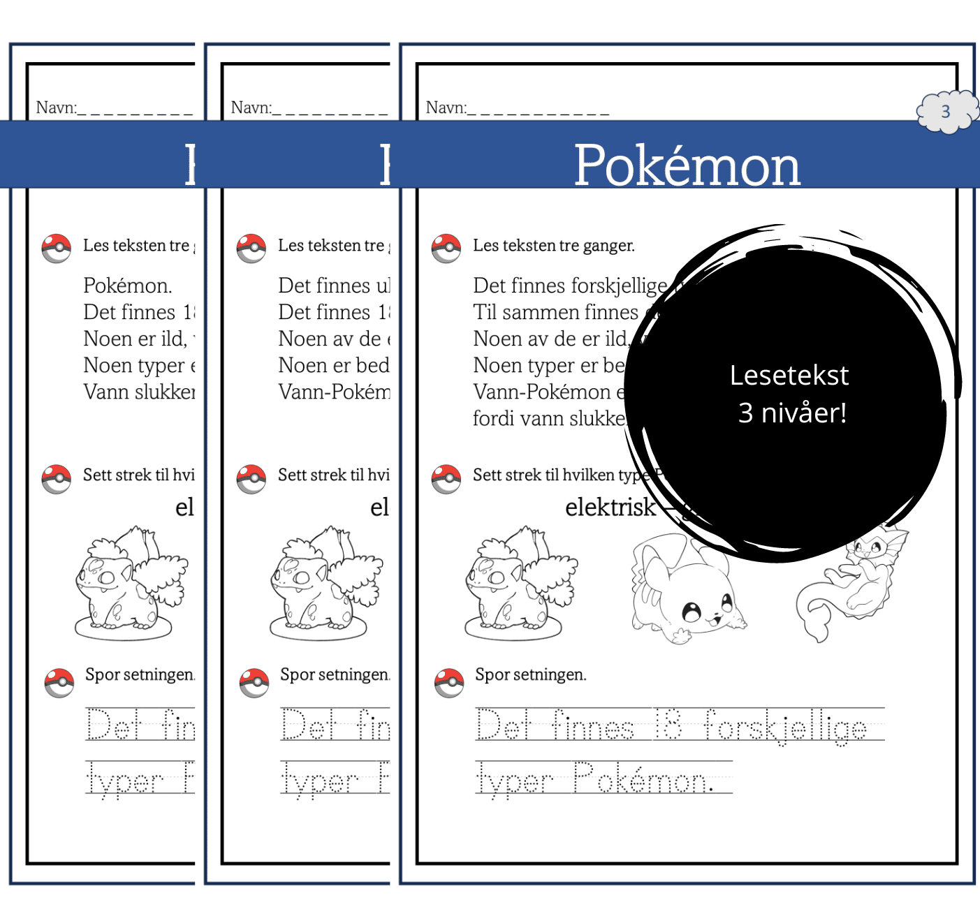 Pokémon-lesetekst