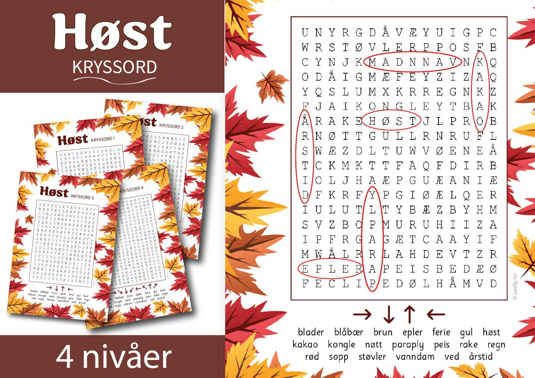 Kryssord: høst