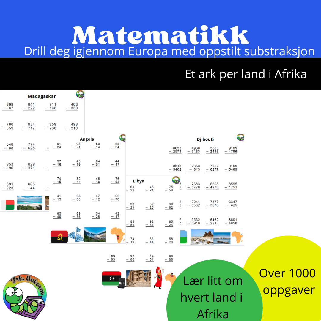 Drill deg igjennom Afrika-oppstilt substraksjon