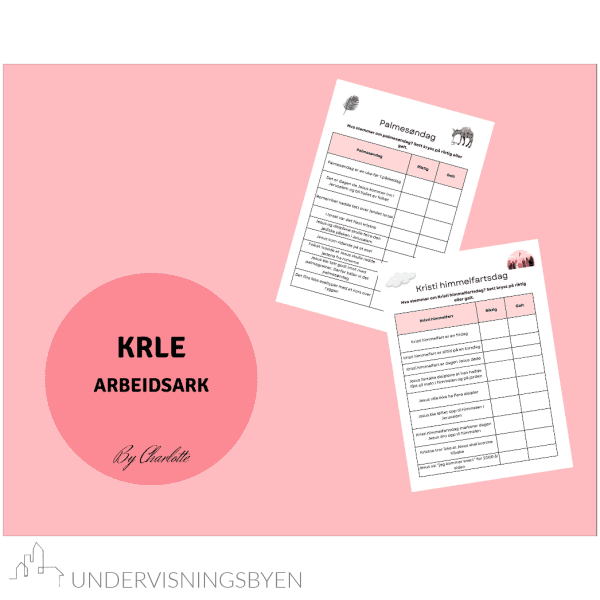 Krle arbeidsark -kristendommen