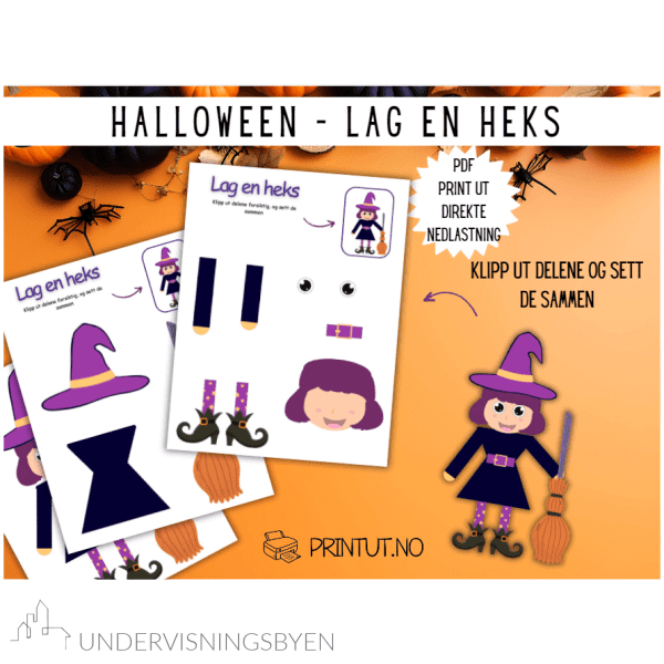 Arbeidshefte Halloween, med gratis klipp-og-lim! - Bilde 4