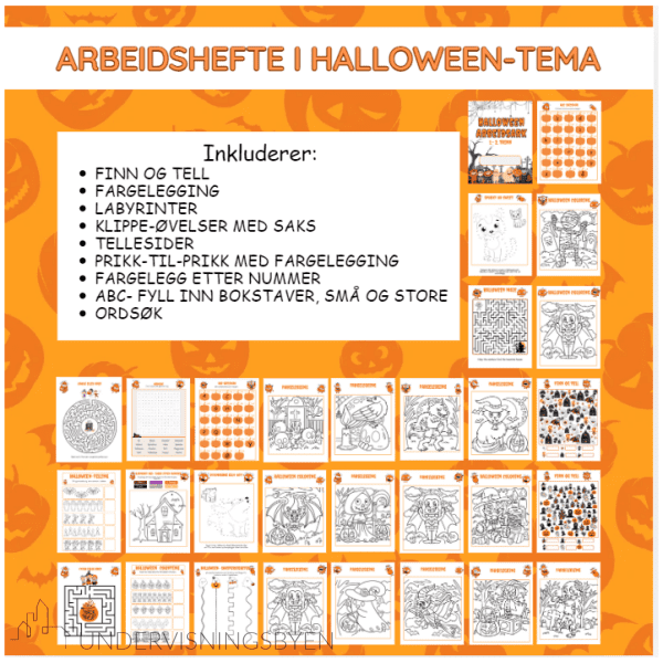 Arbeidshefte Halloween, med gratis klipp-og-lim! - Bilde 3