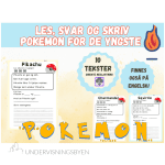 Pokemon lesing/skriving NORSK for 1-2. trinn