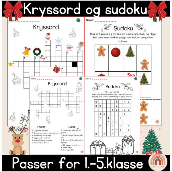 Julens kryssord og sudoku!