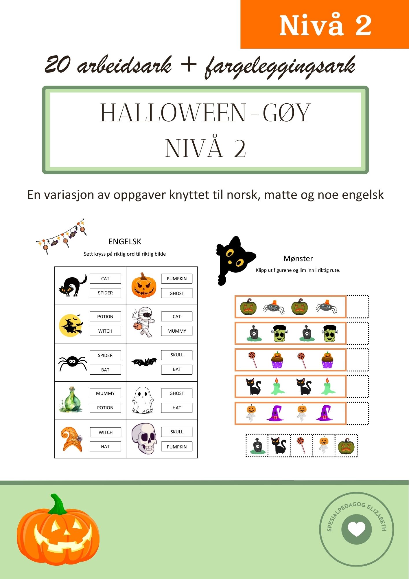 Halloween-gøy. Nivå 2