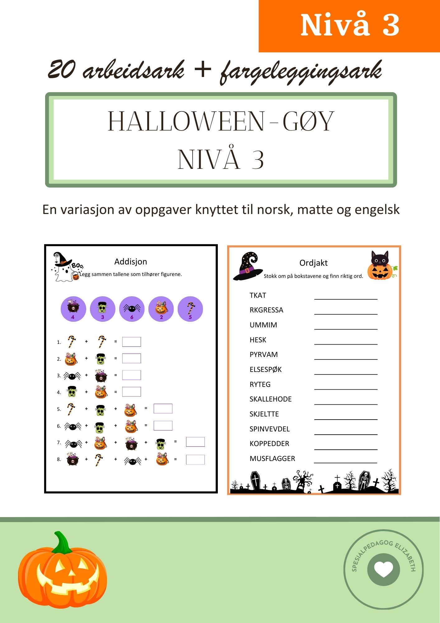 Halloween-gøy. Nivå 3