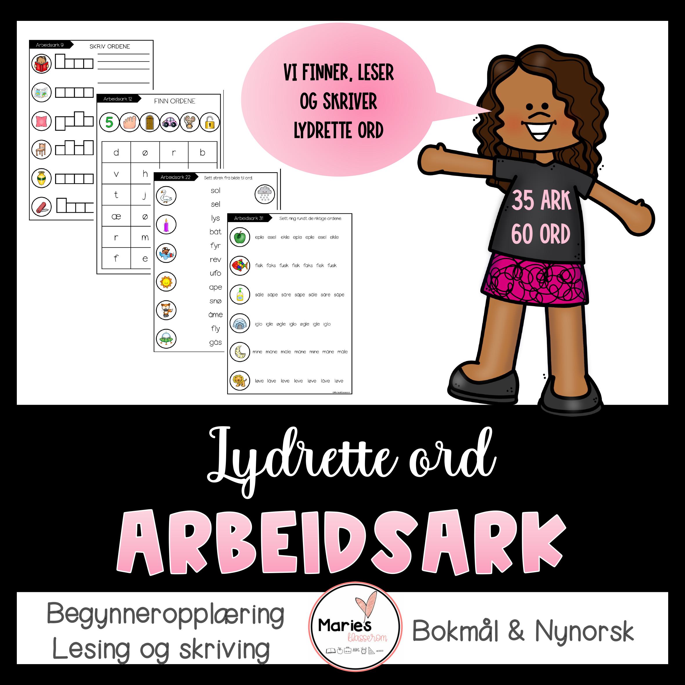 ARBEIDSARK lydrette ord