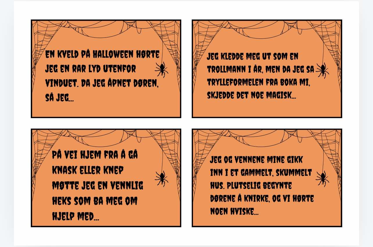 Halloween skrivestartere