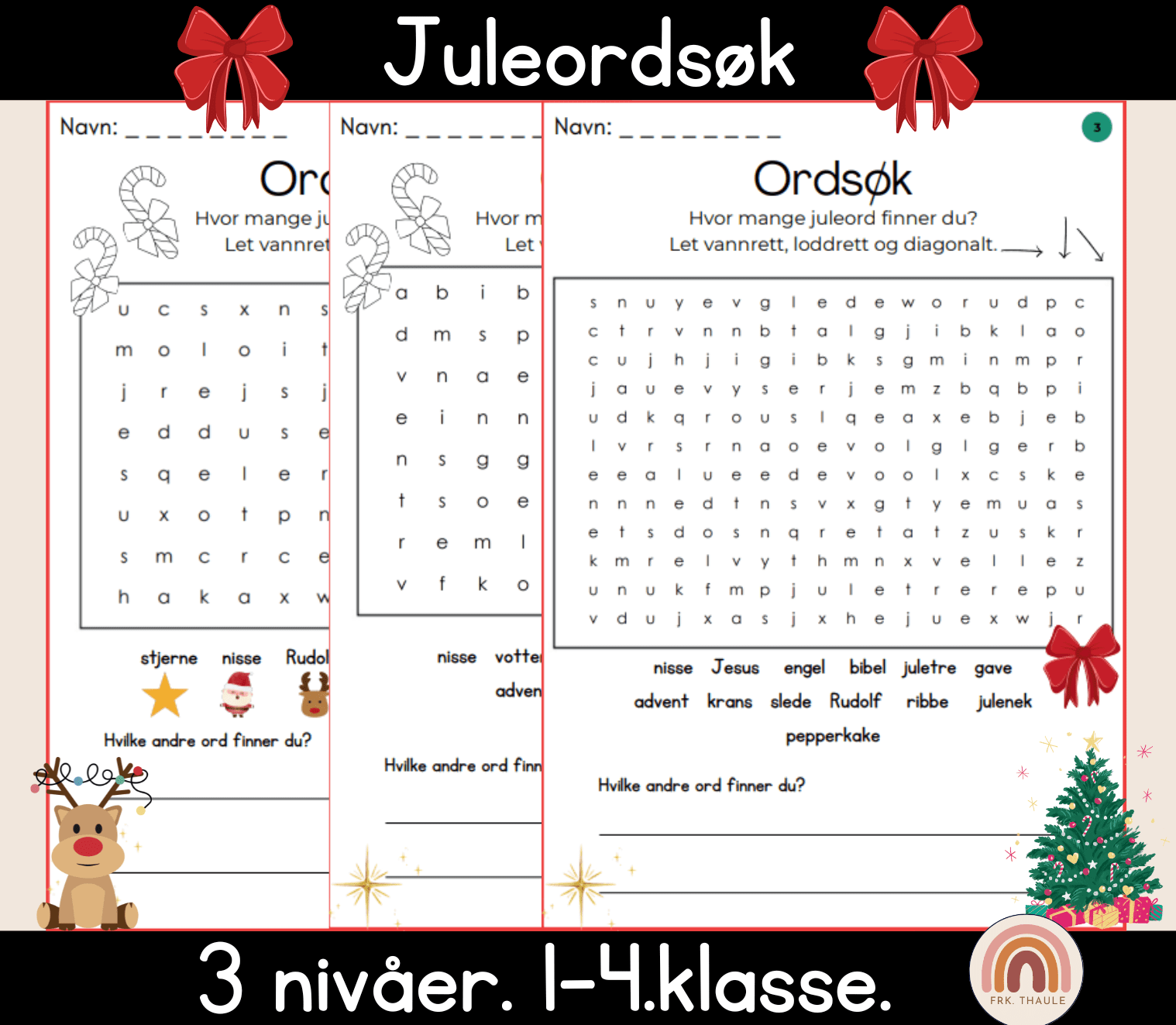 Juleordsøk- finn juleordene!