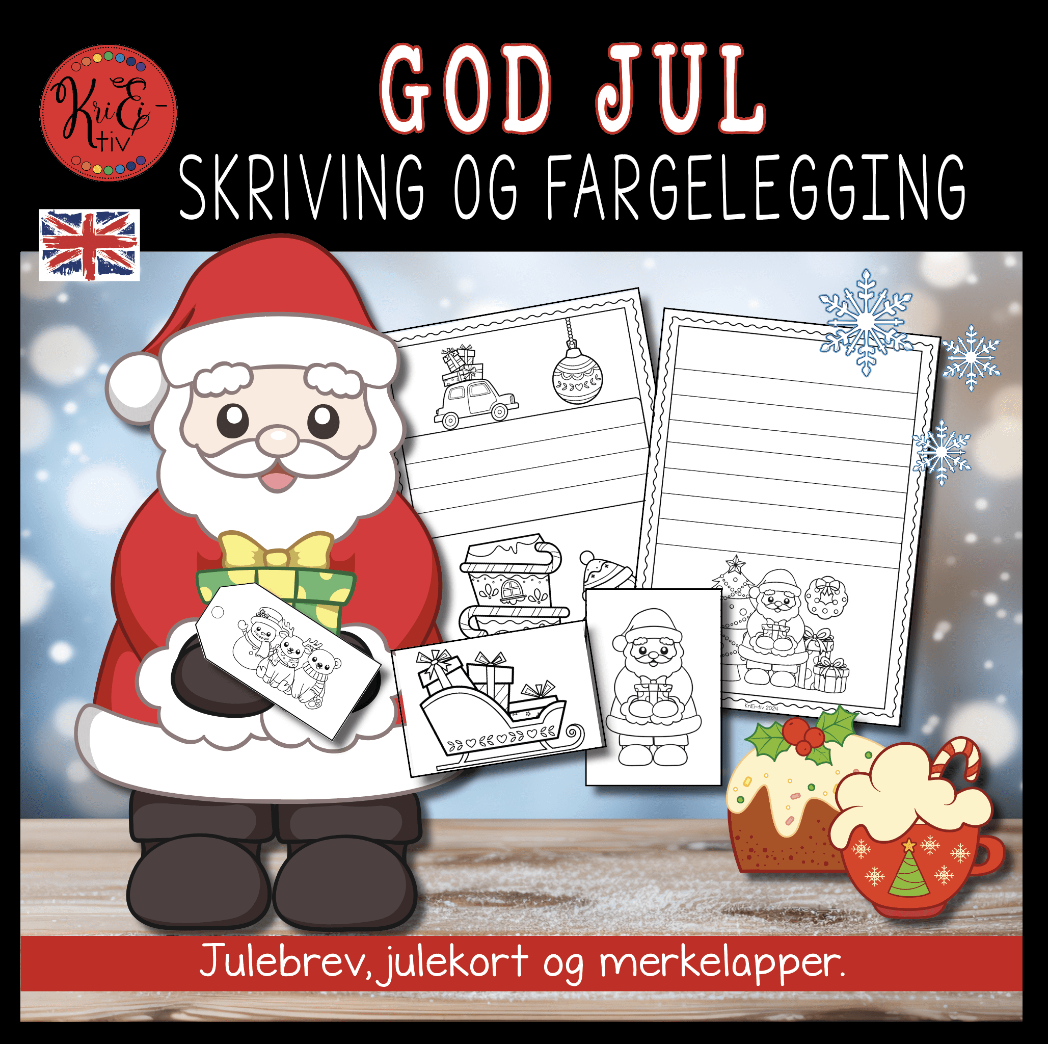 Skriv og fargelegg til jul.