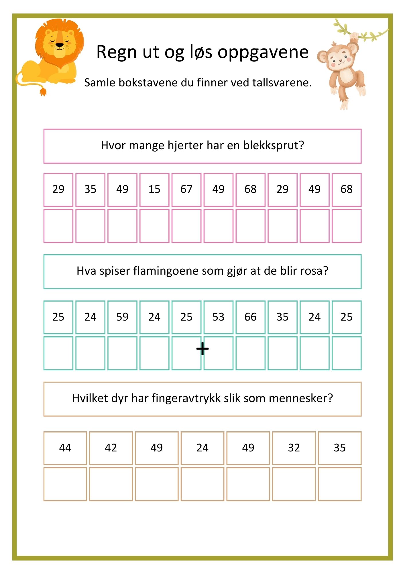 Subtraksjon og oppstilling MED tierovergang med to- og tre siffer - 144 regnestykker - Bilde 2