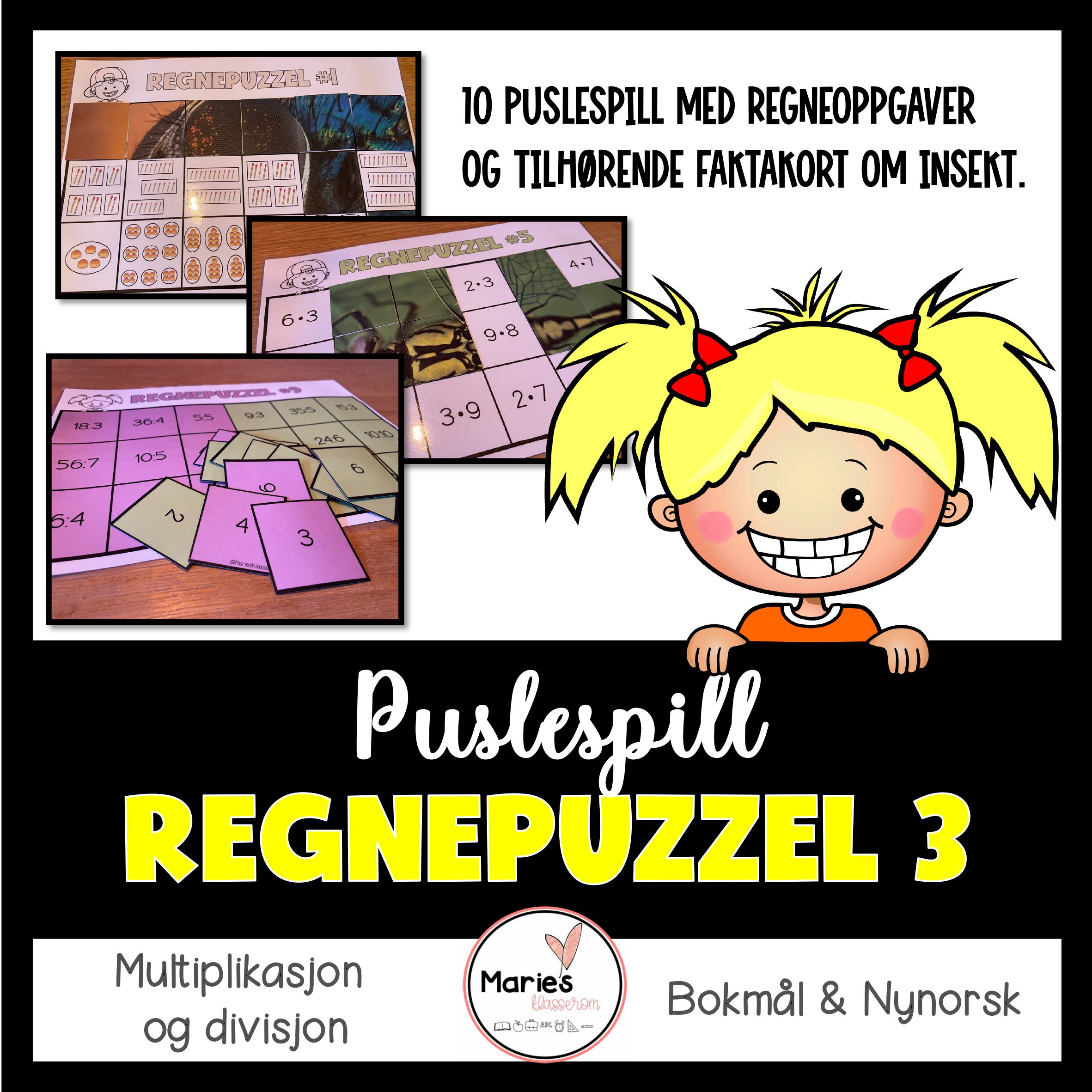 REGNEPUZZEL 3 multiplikasjon og divisjon