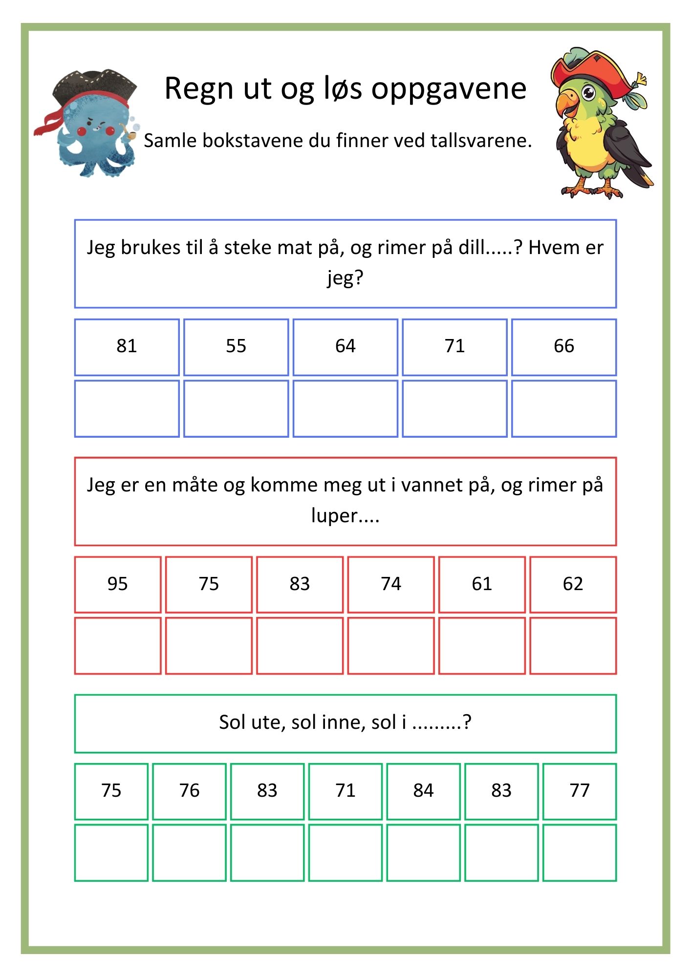 SAMLEPAKKE - Addisjon og subtraksjon oppstilling MED tierovergang - to-og tre sifre - 280 regnestykker med fun fact oppgaver - Bilde 3