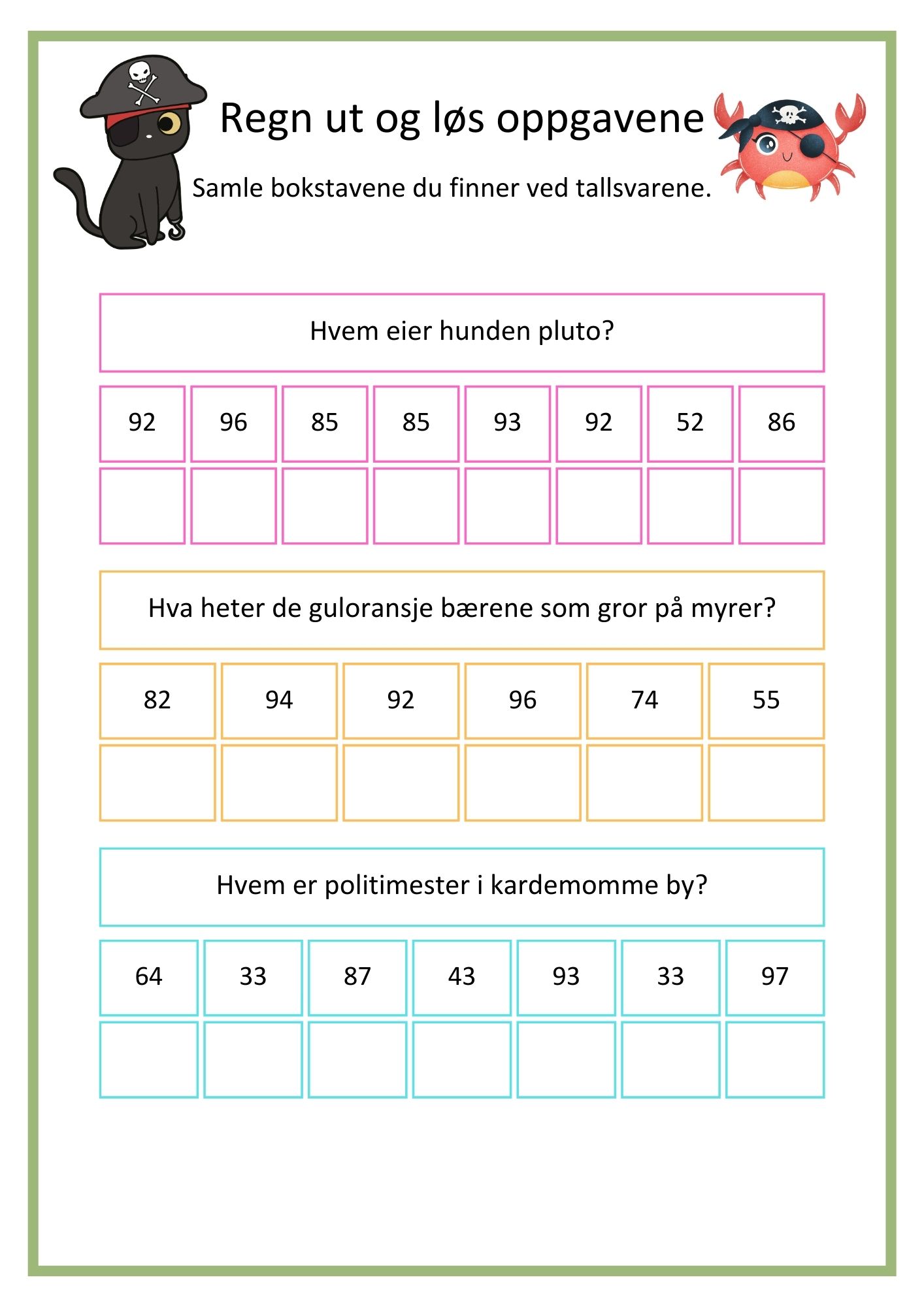 SAMLEPAKKE - Addisjon og subtraksjon oppstilling MED tierovergang - to-og tre sifre - 280 regnestykker med fun fact oppgaver - Bilde 6