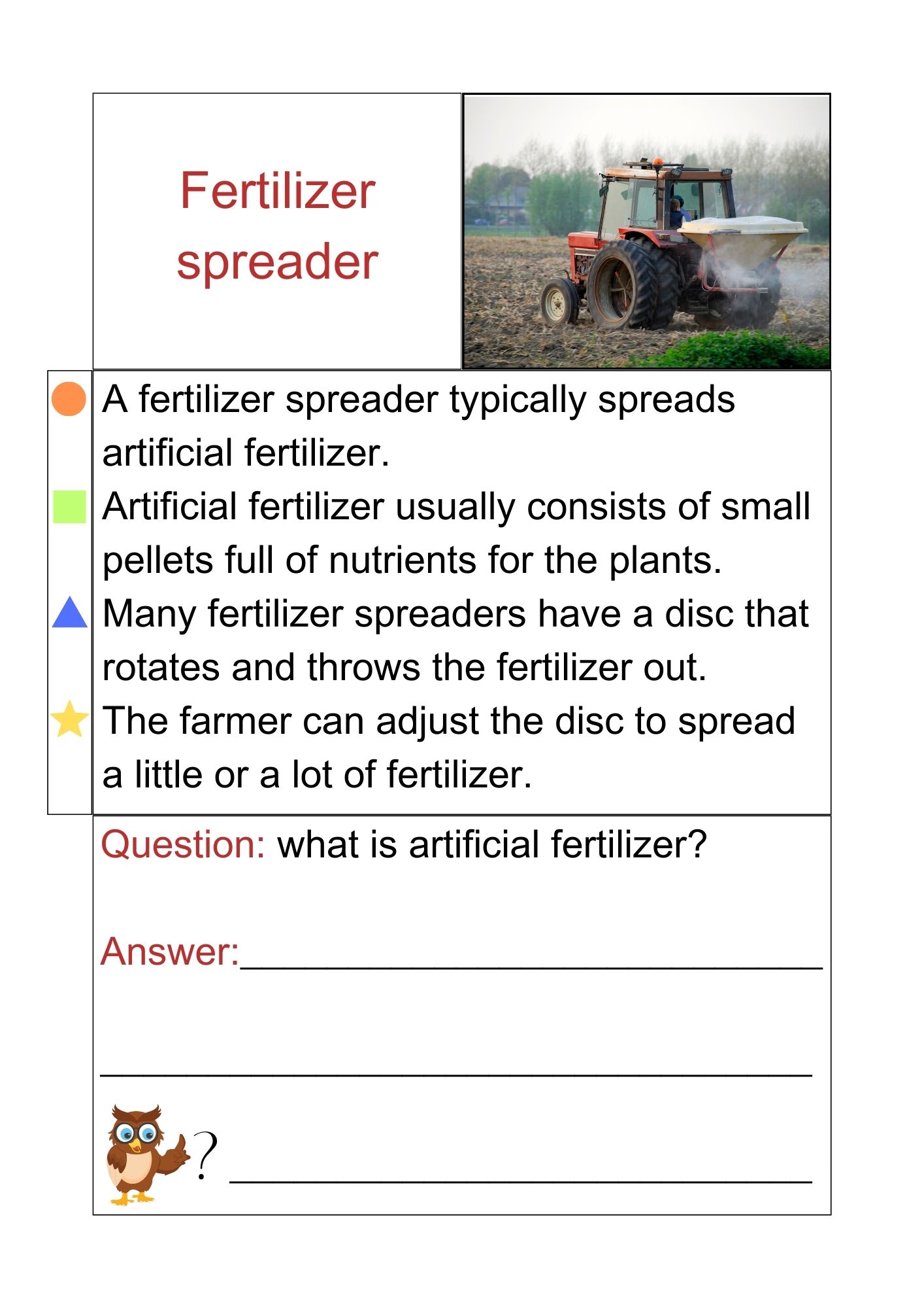 Read & answer 1- short text assignements - tractor & equipment - Bilde 5